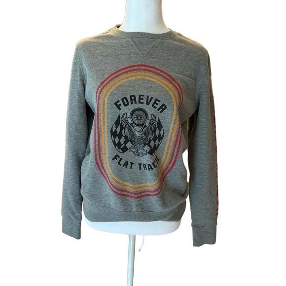 HarleyDavidson Sweatshirt Womens Size Small Grey  Pullover Graphic Retro - Picture 1 of 12